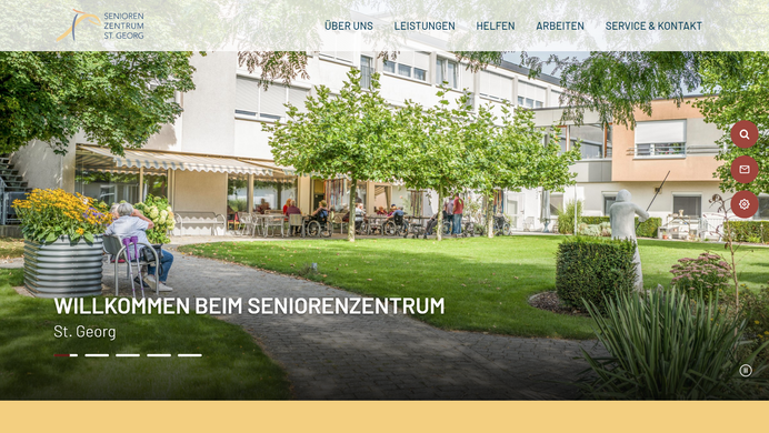 Startseite von der Homepage